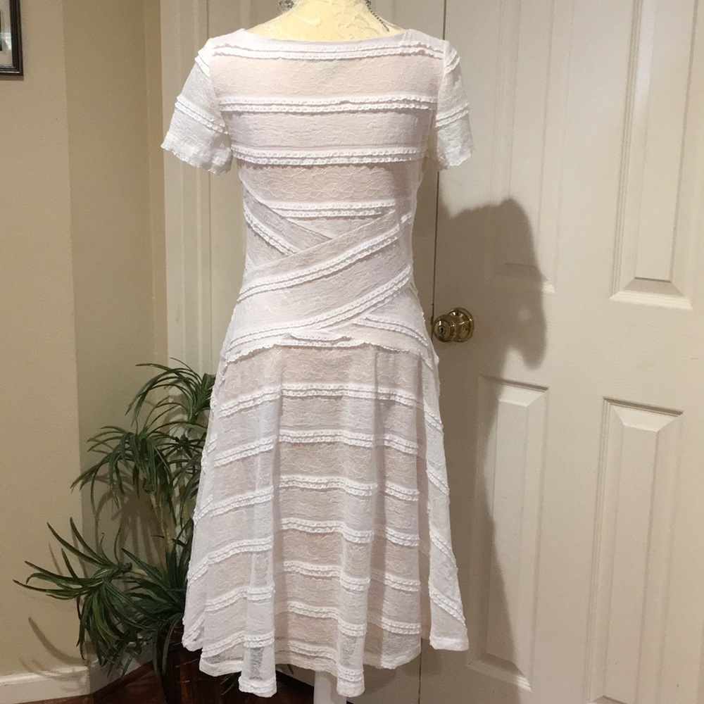 🎉🎈HP 3/4 Cream Women’s Formal Party Lace Dress - Picture 7 of 8